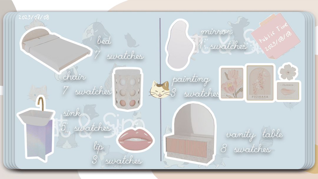 Галерея мода Набор мебели для спальни Pinkwave Set #1